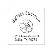 Adres Sakura Cherry Blossom Flower Arch Rubberstempel (Afrduk)