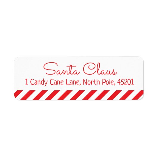 Adres Santa Claus Label (Voorkant)