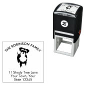 Adres: Schnauzer Dog Family Zelfinktende Stempel (In situ)