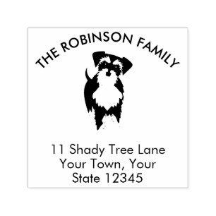 Adres: Schnauzer Dog Family Zelfinktende Stempel