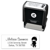 Adres Shopping Ninja Girl Zelfinktende Stempel (In situ)