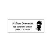 Adres Shopping Ninja Girl Zelfinktende Stempel (Design)