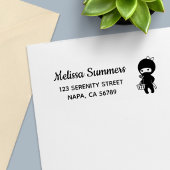 Adres Shopping Ninja Girl Zelfinktende Stempel