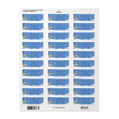 Adres Sneeuw en kerstboom Etiket (Full Sheet)