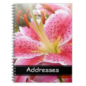 Adres "Stargazer" Lilies Notitieboek (Voorkant)