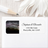 Adres Starry Mountain Love Weddenschap Etiket (Insitu)