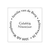 Adres stempel met jouw tekst | gelukkig nieuwjaar (Afrduk)