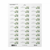 Adres sticker botanische eucalyptus daisy thema (Full Sheet)
