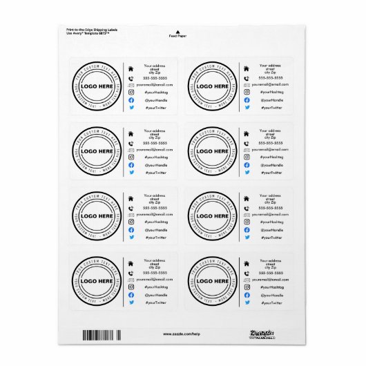 Adres sticker marketingorder (Full Sheet)