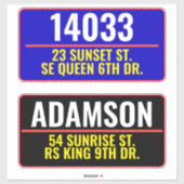 Adres Straat Mailbox Nummers (gepersonaliseerde na Sticker (Vel)