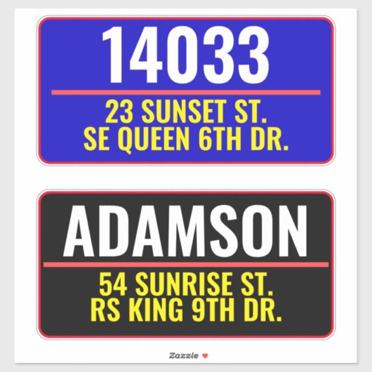 Adres Straat Mailbox Nummers (gepersonaliseerde na Sticker (Vel)
