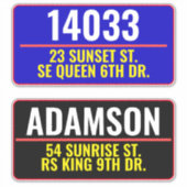 Adres Straat Mailbox Nummers (gepersonaliseerde na Sticker (Voorkant)