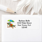 Adres strandliefhebber etiket (Insitu)