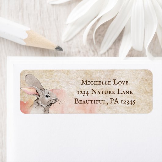 Adres Sweet Bunny Rabbit Etiket (Insitu)