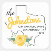 Adres Texas Yellow Rose Label (Voorkant)
