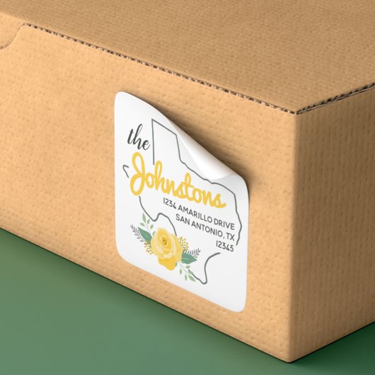 Adres Texas Yellow Rose Label