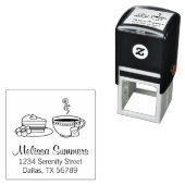 Adres thee en okke  zelfinktende stempel (In situ)