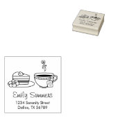 Adres theewagen rubberstempel (Gestempeld)