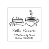 Adres theewagen rubberstempel (Afrduk)