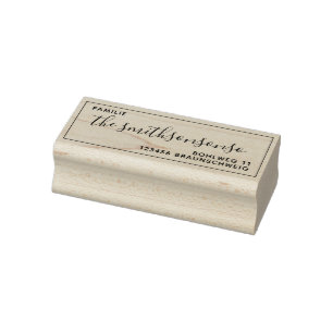 Adres Thuis Braunschweig Persoonlijke Naam Familie Rubberstempel