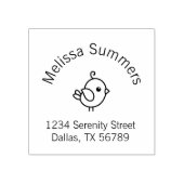 Adres tiny Cartoon Bird Arch Rubberstempel (Afrduk)