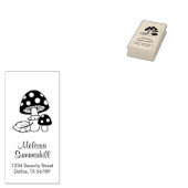 Adres Toadstool Mushrooms Rubberstempel (Gestempeld)