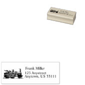 Adres  treinmotor rubberstempel (Gestempeld)