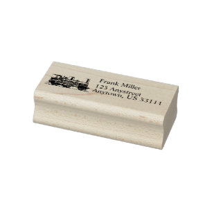 Adres  treinmotor rubberstempel