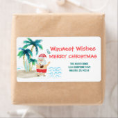 Adres Tropische kerstkerstkerstretourzending Etiket (Insitu)