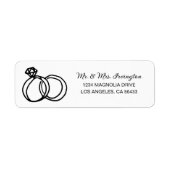 Adres trouwringen etiket (Voorkant)