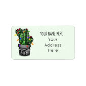 Adres Vakantiecactus Etiket (Voorkant)