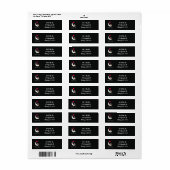 Adres Valentijnsdag Cute Owl Etiket (Full Sheet)