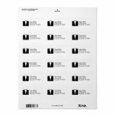 adres van bruidegom etiket (Full Sheet)