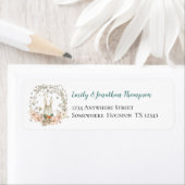 Adres van Cute  Boy Bunny Return Etiket (Insitu)