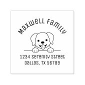 Adres van Cute Labrador Retriever Arch Zelfinktende Stempel (Design)