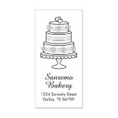 Adres van de bakkerij van de kooi met gelaagde wed rubberstempel (Afrduk)