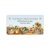 adres van de boerenmarkt etiket (Voorkant)