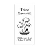 Adres van de boom Tiny Ninja en Bonsai Rubberstempel (Afrduk)