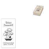 Adres van de boom Tiny Ninja en Bonsai Rubberstempel (Gestempeld)
