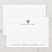 Adres van de familie Quintessessentiële Berry Notitiekaartje (Voorkant / Achterkant)