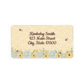 Adres van de Floral van de Whimsical Return Etiket (Voorkant)