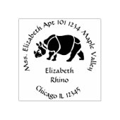 Adres van de Indiase Unicorn Rhino Rubberstempel (Afrduk)