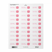 Adres van de INITIALEN van Sweet Pink Daisy CUSTOM Etiket (Full Sheet)