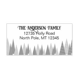adres van de kerstboom rubberstempel