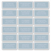 Adres van de Ontvanger van de Dusty Blue Guest Ver Sticker (Voorkant)