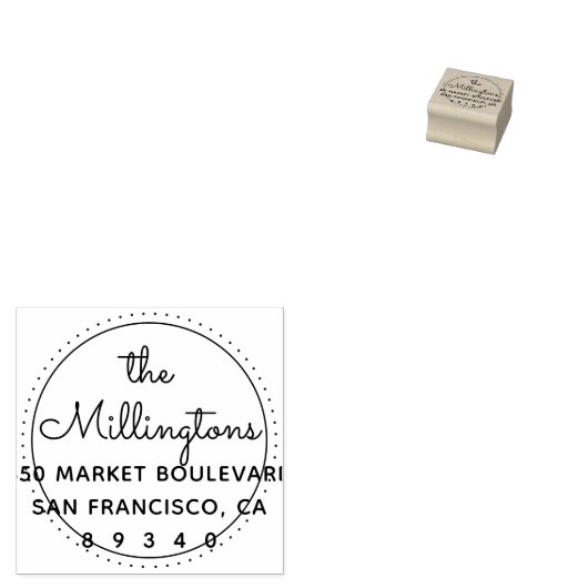 Adres van de Ronde van Chic Rubberstempel (Gestempeld)