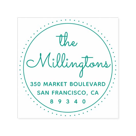 Adres van de Ronde van Chic Zelfinktende Stempel (Design)