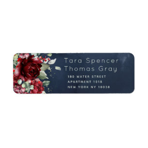 Adres van de Rozen Wedding Plain Envelope Etiket