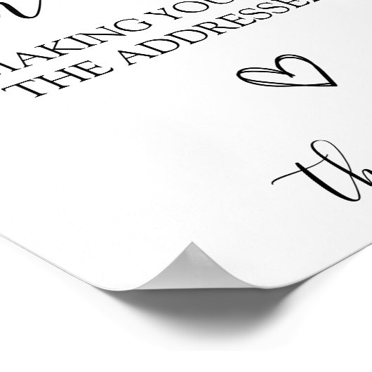 Adres van het Envelope Baby shower Sign Poster (Hoek)