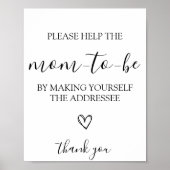 Adres van het Envelope Baby shower Sign Poster (Voorkant)